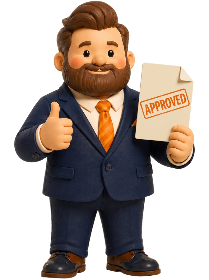 Groundwork specialist with a thumbs up and your approved filing