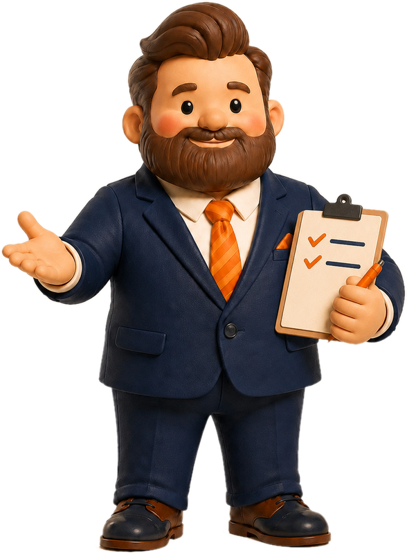 Groundwork specialist welcoming you with a completed checklist